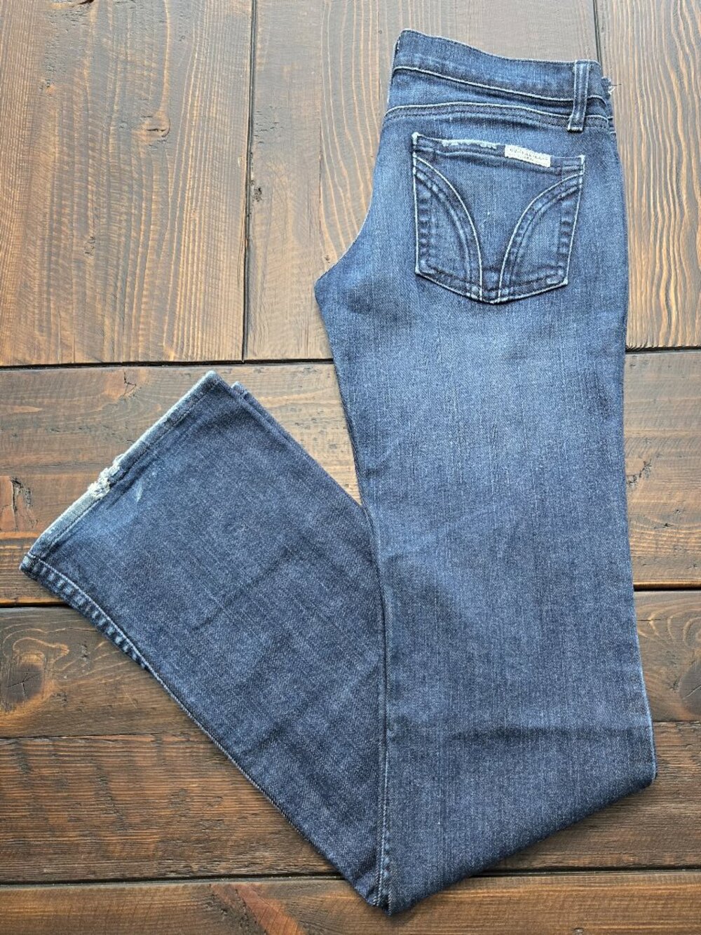 Bui Yah Kah Girls Bootcut Low Rise Jeans Blue Stretch Size 5 29x33 Made in USA